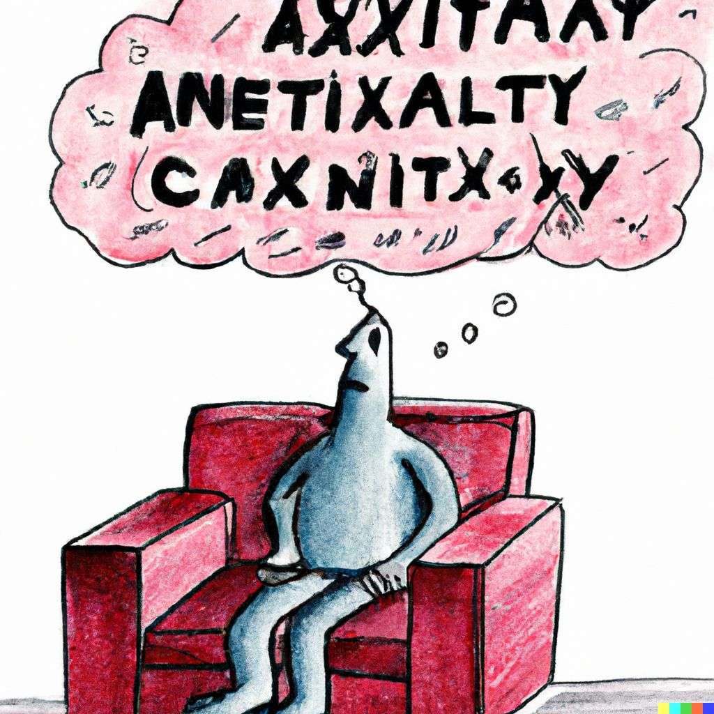 a representation of anxiety, classic comic strip